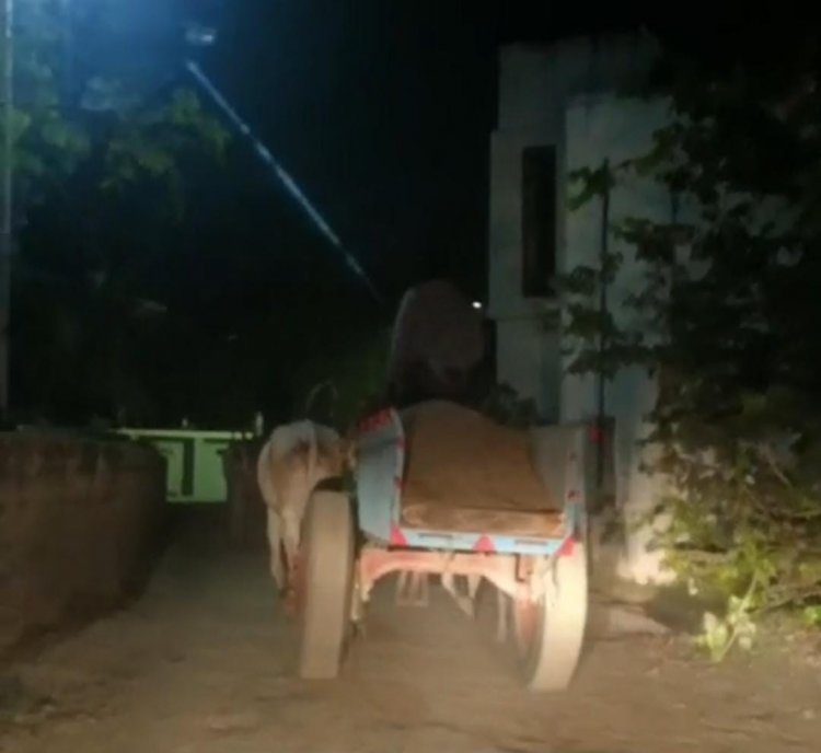 பாலாற்றில் நடுராத்திரியில் 65 மாட்டு வண்டிகளில் எந்த அச்சமின்றி மணல் கடத்தல் கண்டுகொள்ளாத..?. வருவாய்த்துறை - காவல் துறை..!!