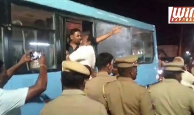 கோவை கணபதி கேகே நகர் பகுதியில் திமுகவினரால் வைக்கப்பட்ட பேனரை அகற்றக் கூறி பாஜக தலைவர் ஆர்ப்பாட்டம்!