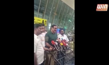 கோவை விமான நிலையத்தில் பா.ம.க தலைவர் அன்புமணி ராமதாஸ் MP பத்திரிக்கையாளர் சந்திப்பு