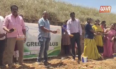 தேனியில் இயற்கையை பாதுகாக்கும் நோக்கில் நாடார் சரஸ்வதி கலை மற்றும் அறிவியல் கல்லூரியைச் சேர்ந்த மாணவிகள் ஆயிரம் பனை விதைகளை நட்டு அசத்தியுள்ளனர்.